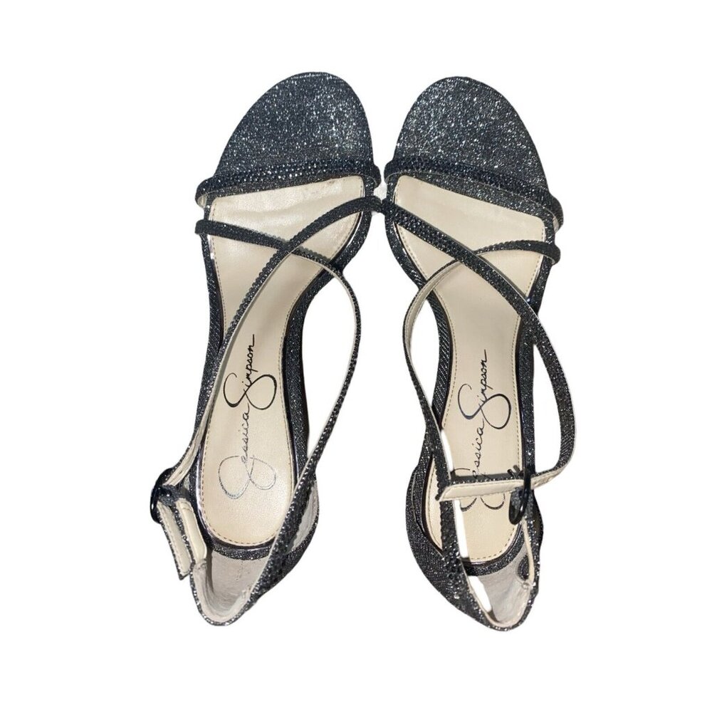 Jessica Simpson Annalesse High Heel Criss-Cross Strap Evening Sandal Size 8 - Picture 4 of 15